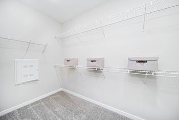 Spacious walk-in closets